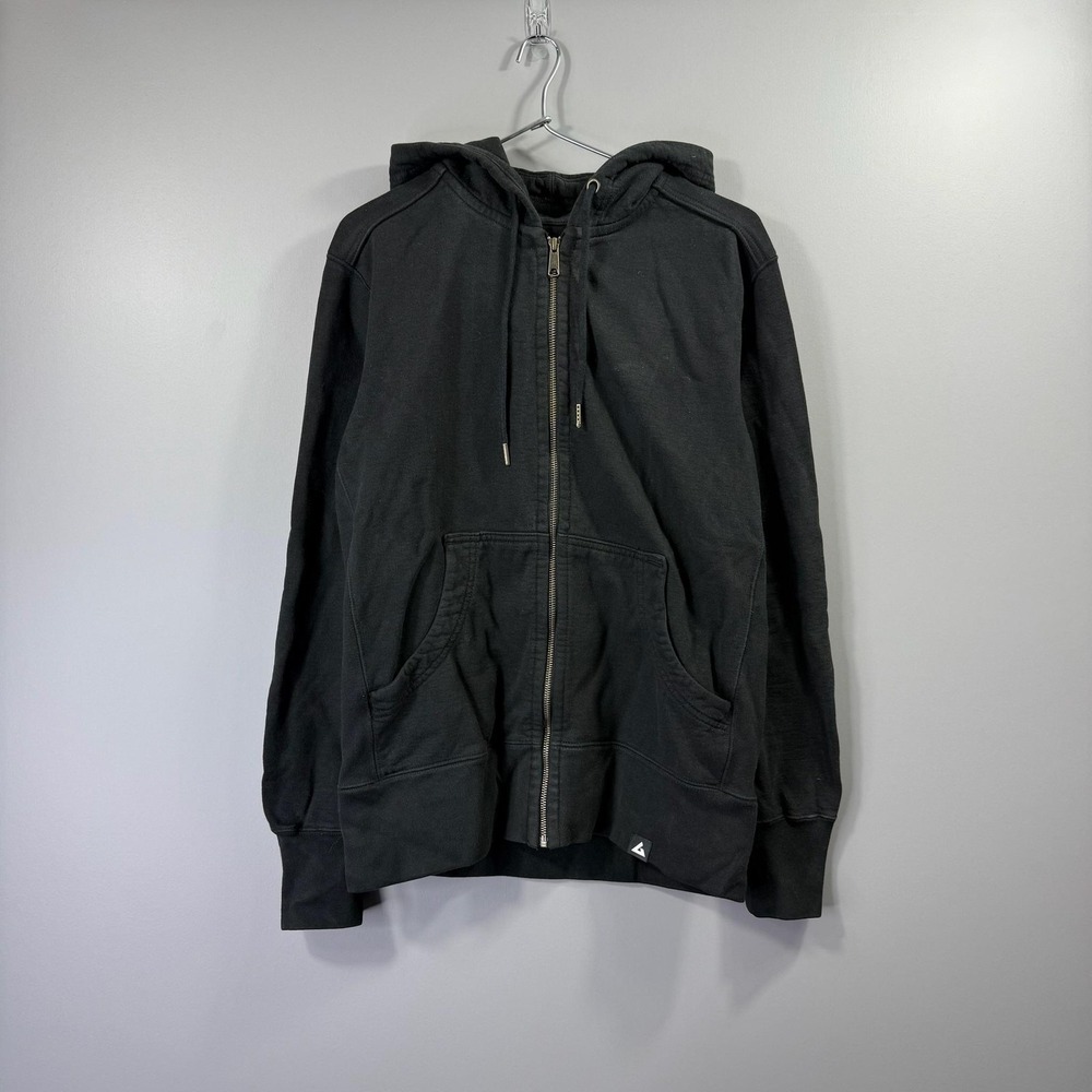 American Giant Hoodie Mens Medium Black Full Zip Cotton Made In USA Sweatshirt